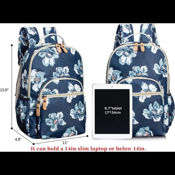 Water-resistant Floral School Backpack Travel Bag Girls Bookbags Satchel main image 4
